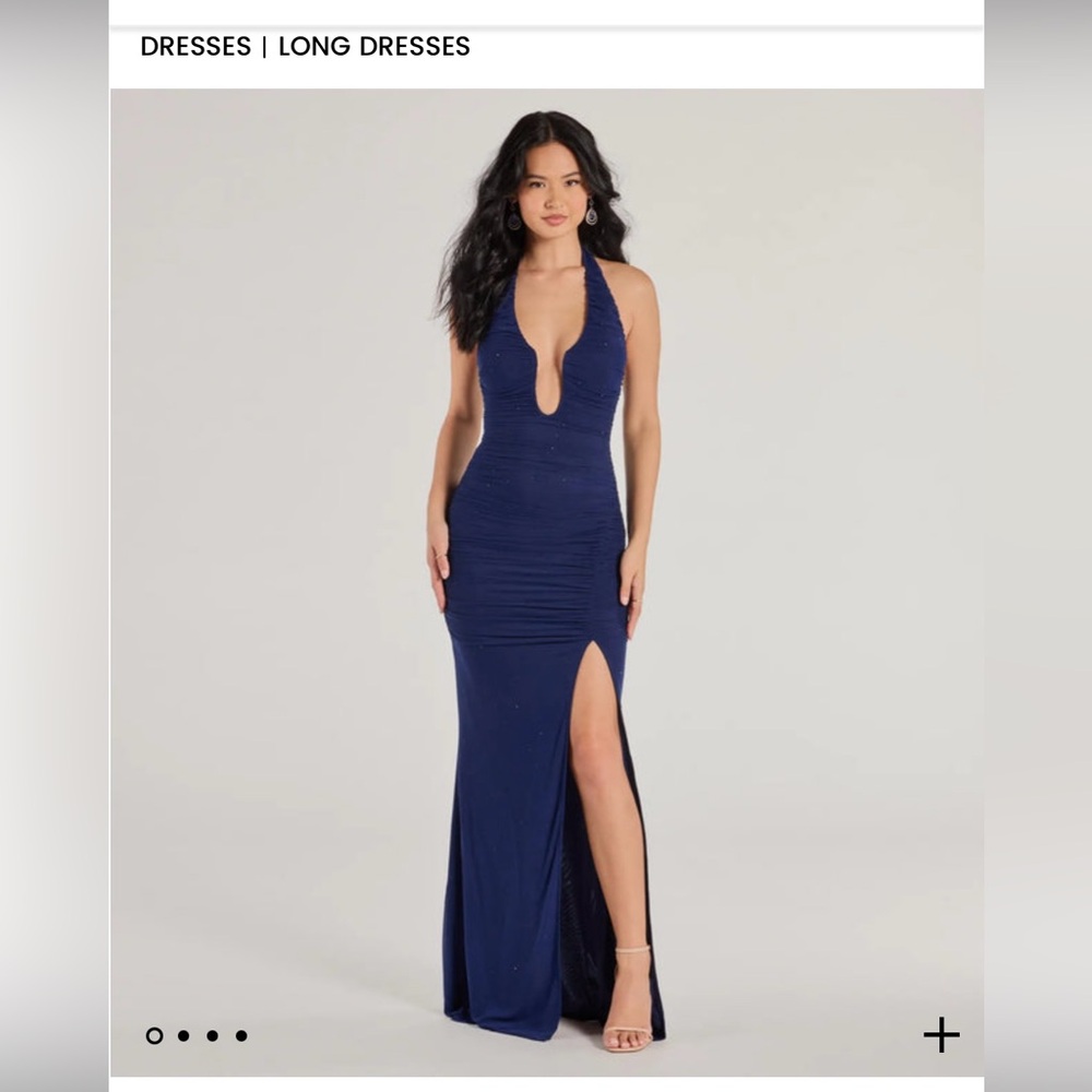 Kindra High-Slit Mermaid Halter Dress
